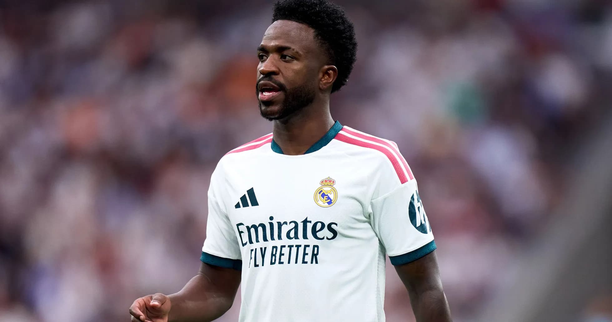 Player in Real Madrid jersey during match