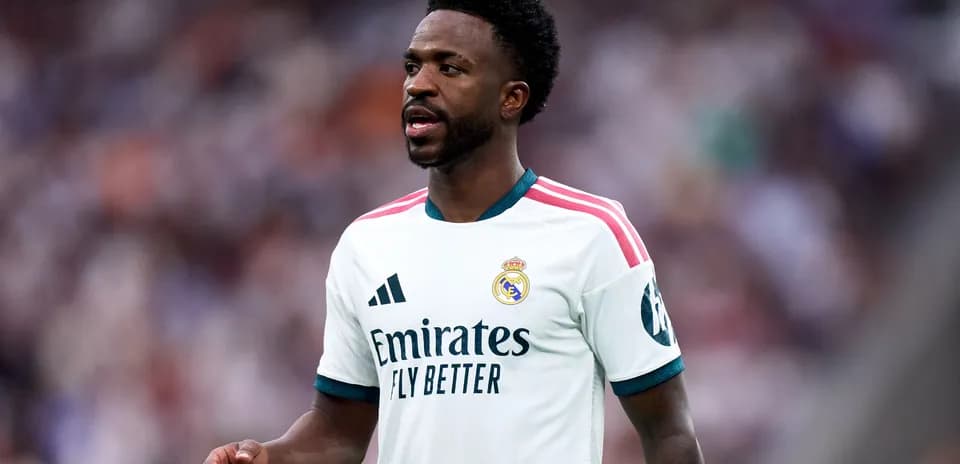 Player in Real Madrid jersey during match