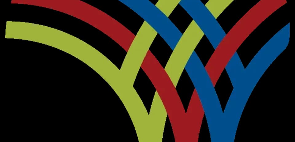 Colorful abstract logo with intertwined lines