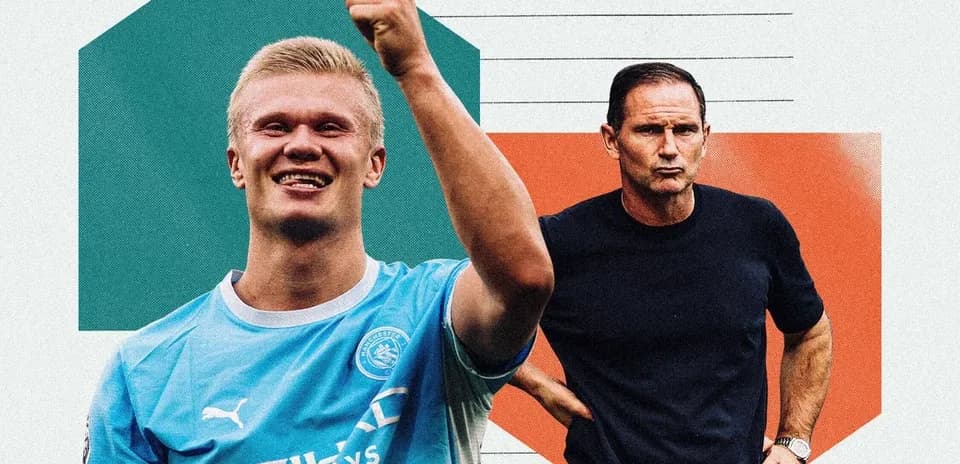 Erling Haaland celebrating with a thumbs up
