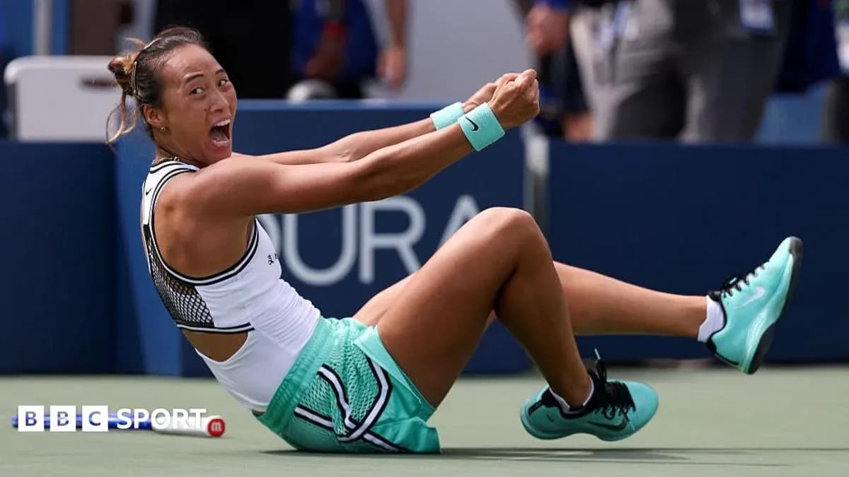 Player celebrating on the court after winning
