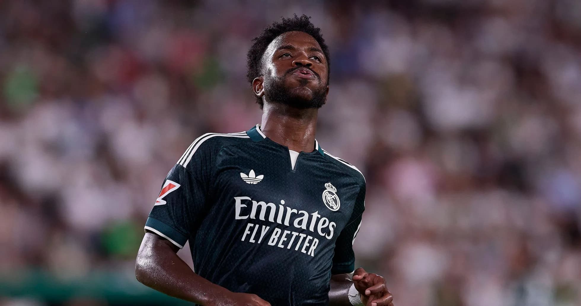 Player in Real Madrid kit during a match