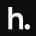 Logo of the company 'h.' on black background Logo of the company 'h.' on black background