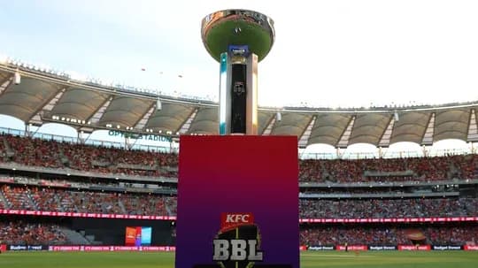 KFC BBL trophy at stadium before match KFC BBL trophy at stadium before match