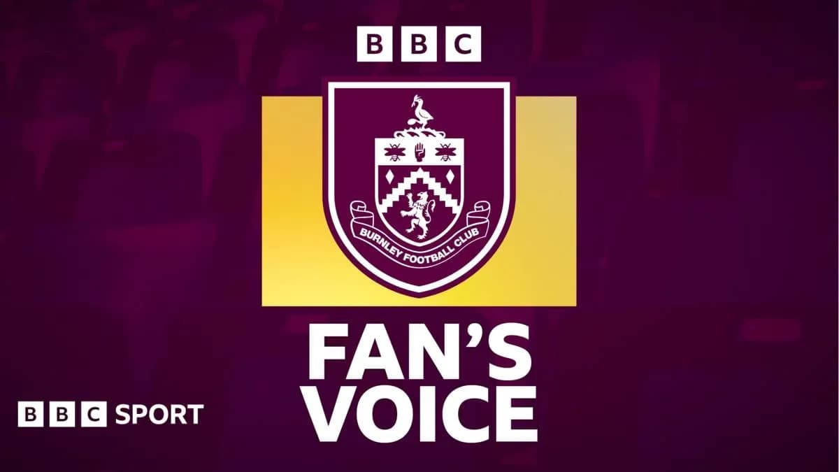 Burnley FC logo with 'Fan's Voice' text Burnley FC logo with 'Fan's Voice' text