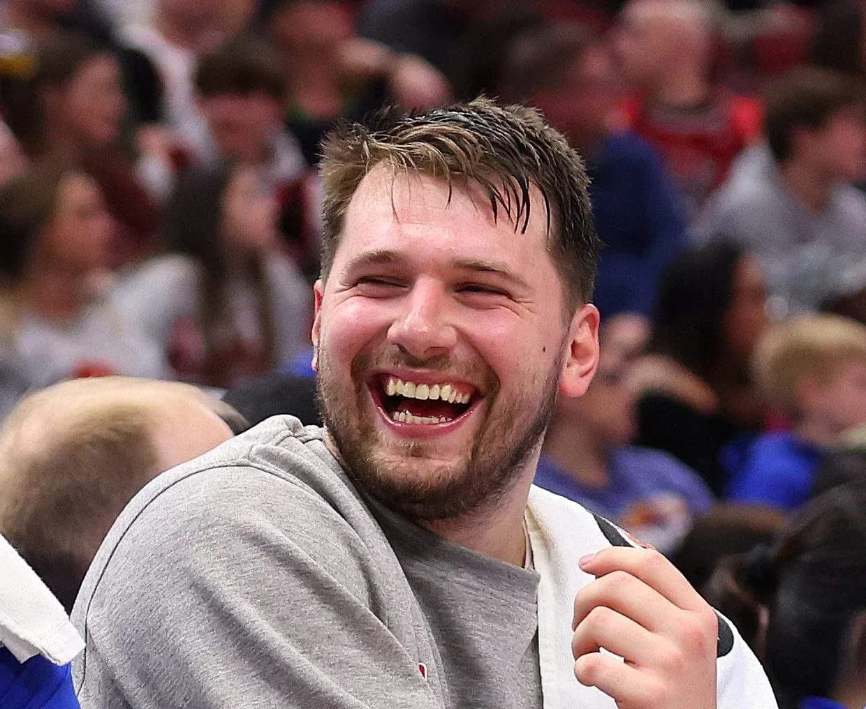 Player laughing during a basketball game Player laughing during a basketball game