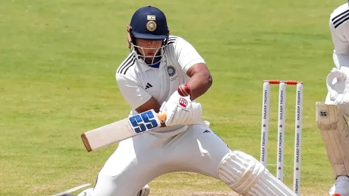 Batsman playing a shot during cricket match Batsman playing a shot during cricket match