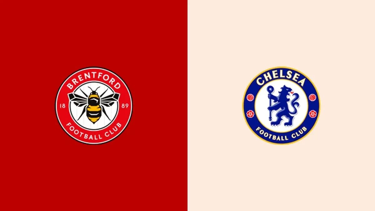 Brentford and Chelsea football club logos side by side Brentford and Chelsea football club logos side by side