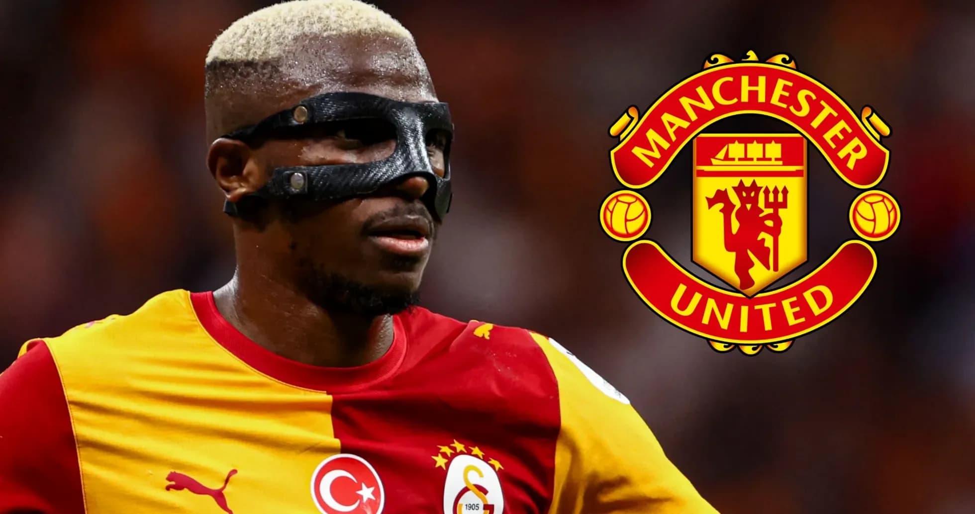 Player wearing mask in Galatasaray jersey Player wearing mask in Galatasaray jersey